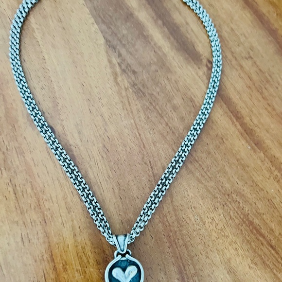 Choker Necklace With A Heart Pendant - (8" when clasped) - Picture 12 of 15